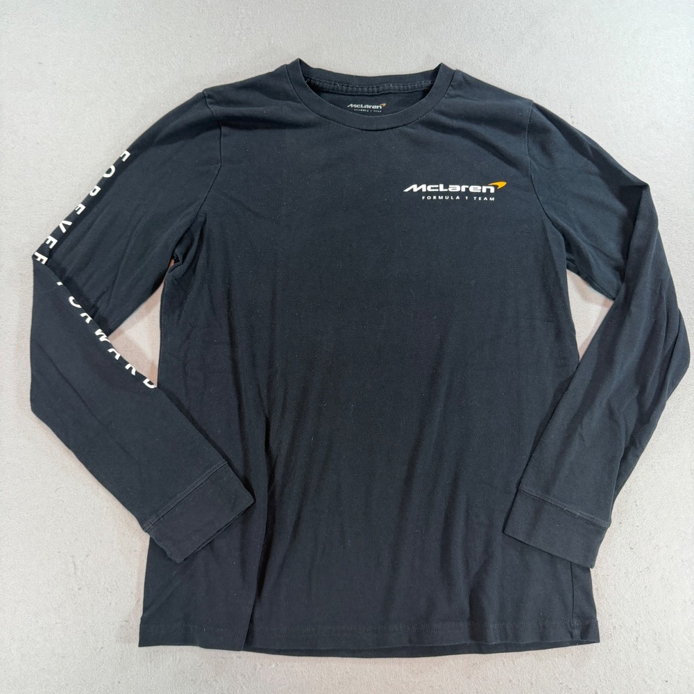 McLaren F1 Racing Long Sleeve Graphic Shirt Black Mens XS S